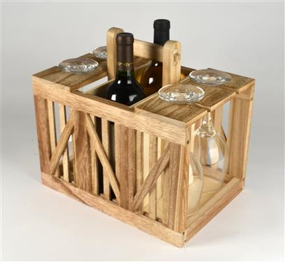 Fleming Sales 22109 Outdoors Unlimited Wood Wine Caddy