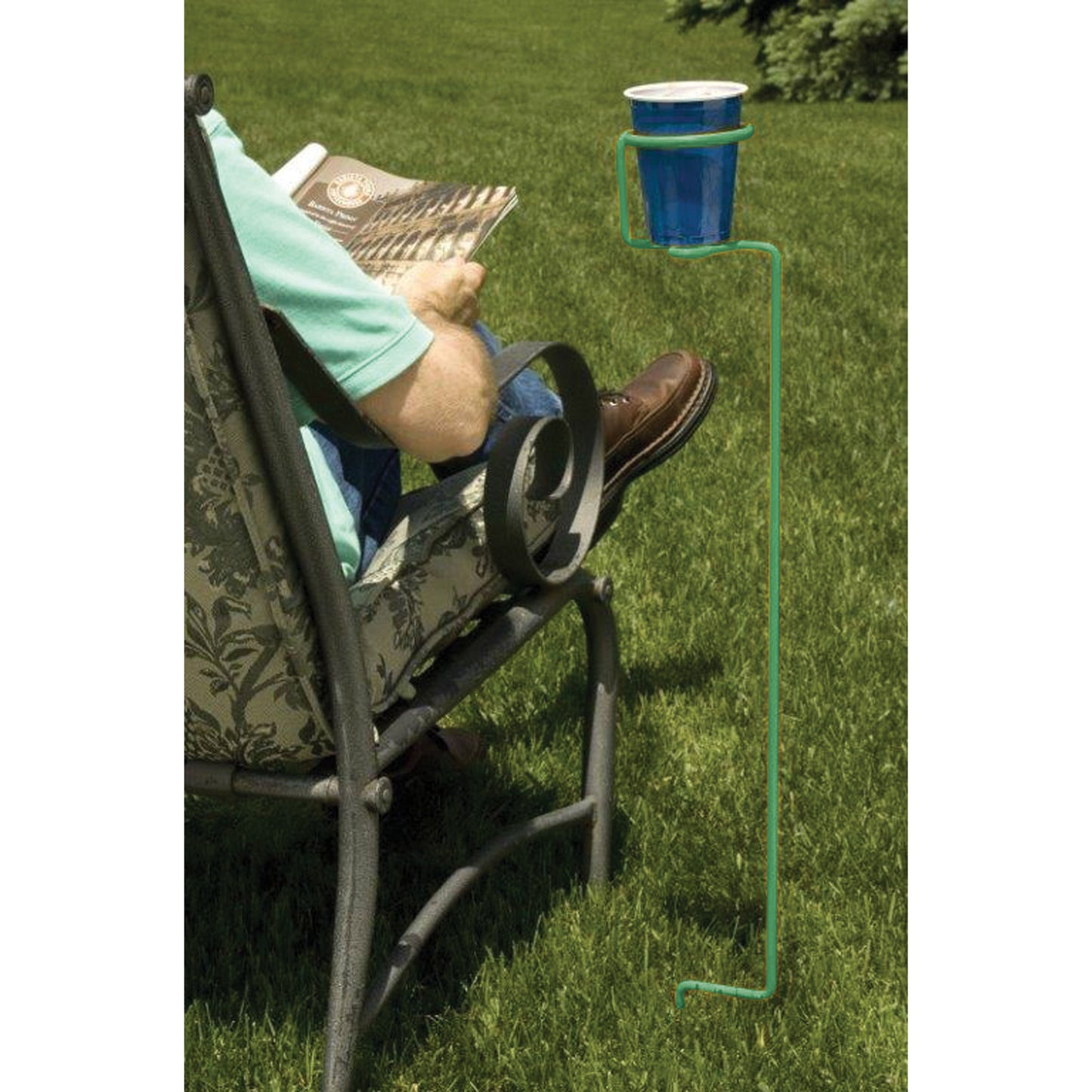 Fleming Sales Outdoors Unlimited Backyard Butler™ Single Drink Holder, Green
