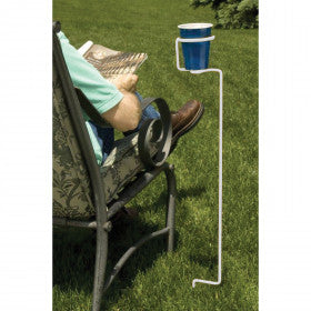 Fleming Sales 82788 Outdoors Unlimited Backyard Butler™ Single Drink Holder, White