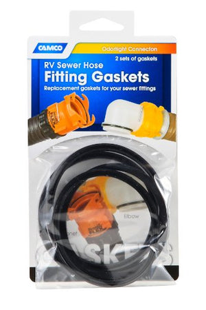 Camco 39834 Replacement Sewer Fitting Gaskets, Bayonet & 4 in 1 Adapter, 4 Pack