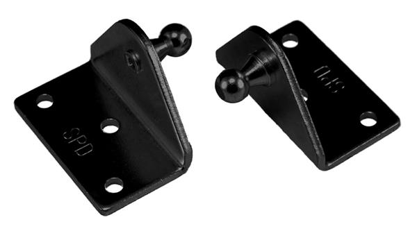 JR Products BR-1060 Angled Gas Spring Mounting Bracket 10mm, Pack of 2
