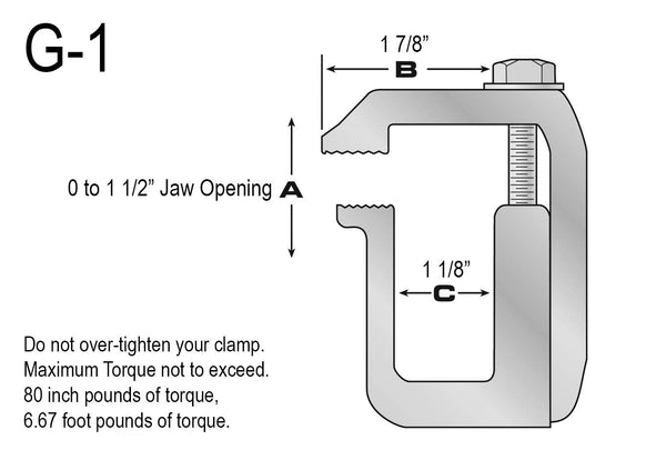 Grrreat Creations G-1 Universal Clamp for Truck Cap / Camper Shell