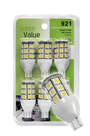 Ming's Mark Natural White Pack of 6 25012V LED Bulb 921 Base, 6 Pack