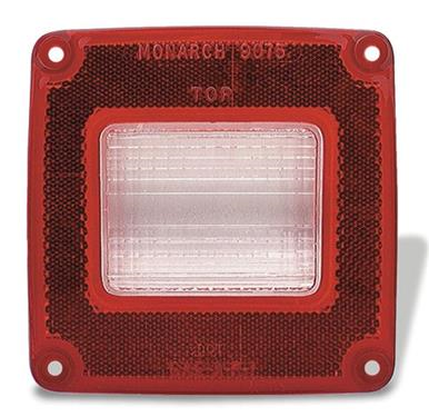 Grote 90752 Square Replacement Tail Light Lens with Back Up Light