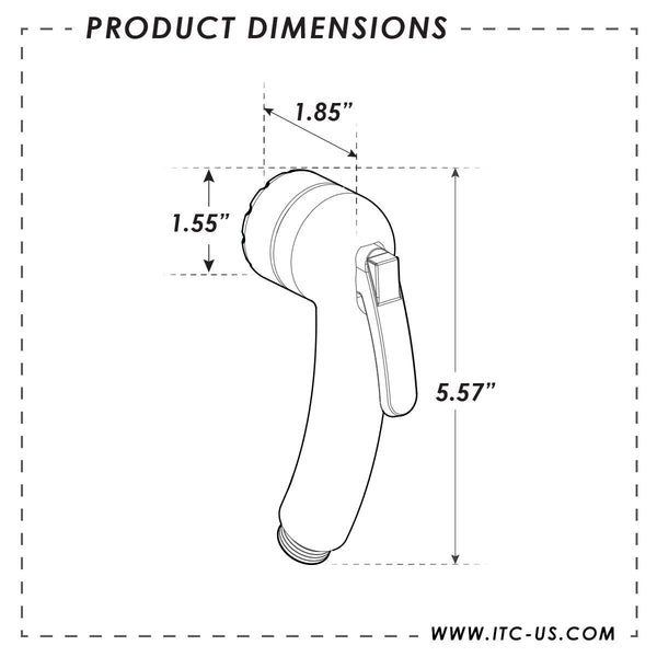 ITC 97022-001 White Replacement Shower Head