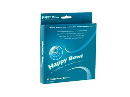 Original Happy Bowl Biodegradable RV Toilet Bowl Liners or Porcelain or Plastic Toilets, Pack of 50