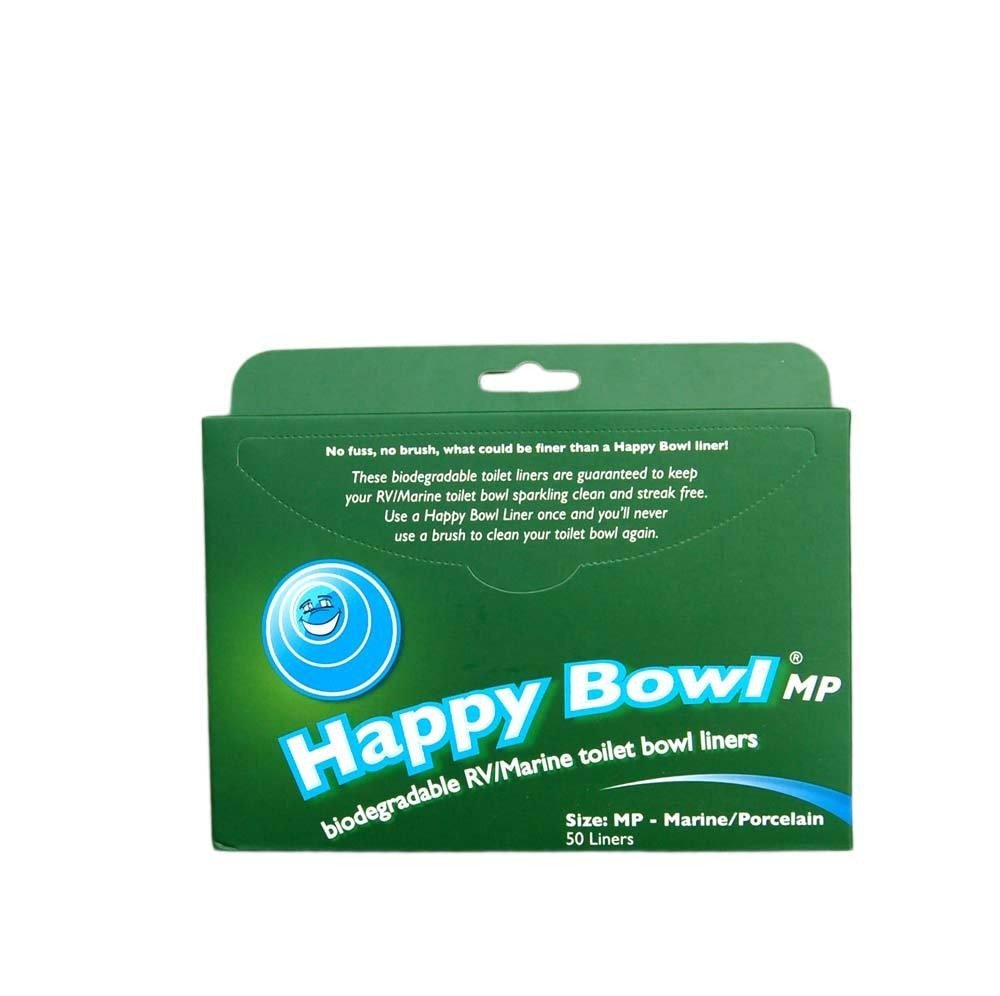 Original Happy Bowl Biodegradable RV Toilet Bowl Liners or Porcelain or Plastic Toilets, Pack of 50