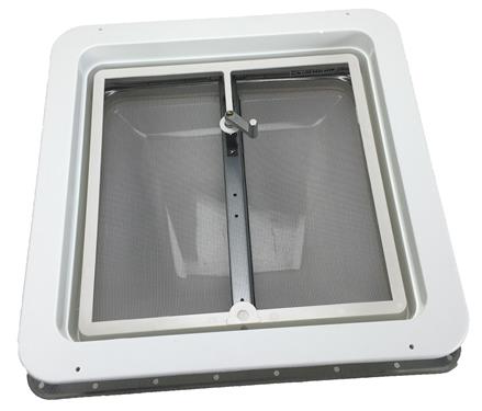 Heng's 14" x 14" Manual Roof Vent with Screen, Pure White