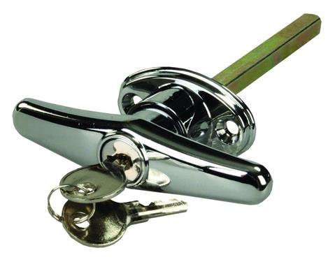 JR Products 10885 Chrome Locking T Handle for Truck Caps, Bed Covers & Tool Boxes