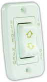 JR Products 12345 White Low Profile Slide-Out Switch with Bezel