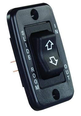 JR Products 12355 Black Low Profile Slide-Out Switch with Bezel