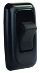 JR Products 12225 Black Single SPST On-Off Switch with Bezel