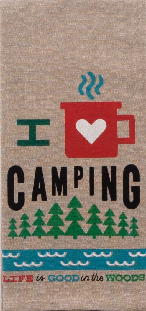 Kay Dee Designs R3017 I Love Camping Chambray Tea Towel