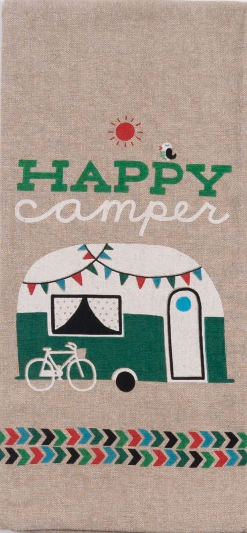 Kay Dee Designs R3019 Happy Camper Chambray Tea Towel