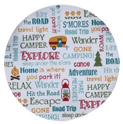 Kay Dee Designs R4184 Camping Phrases Round Placemat