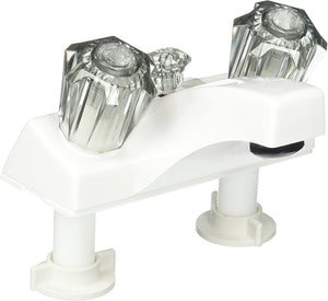 LaSalle Bristol 20373W21 Utopia Lavatory Shower Faucet, White w/Smoked Handles