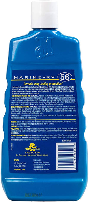 Meguiar’s M5616 Marine/RV Pure Wax Carnauba Blend, 16 Fluid Ounces