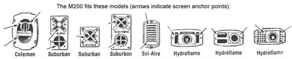 JCJ M-200 Mud Dauber Screen for RV Furnace Outside Fitting