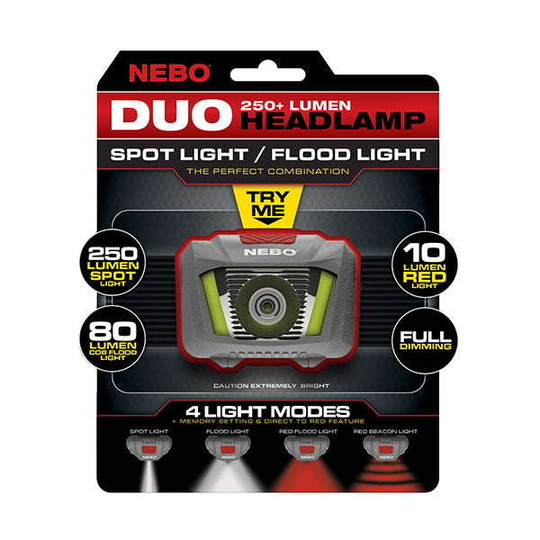 NEBO 6444 Tools Duo 250+ Lumen Headlamp