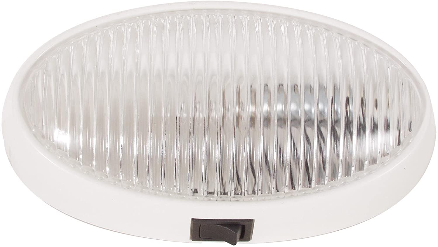 Optronics RVPL7CP Oval Porch Utility Lights with Switch, White