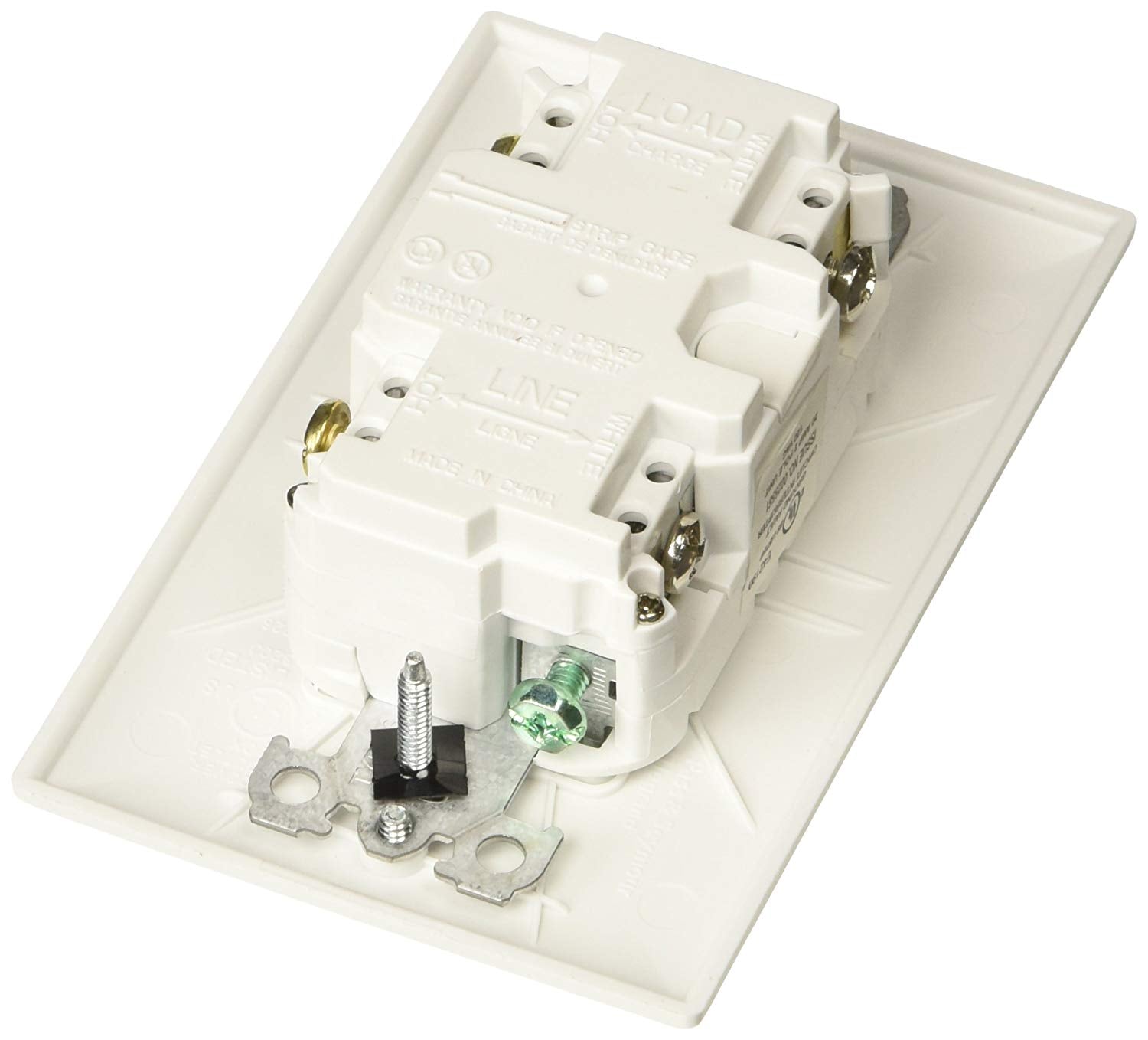 RV Designer S801, Dual GFCI Outlet with Cover Plate, White