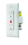 RV Designer S801, Dual GFCI Outlet with Cover Plate, White