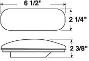 Peterson Mfg. 416K 416 Series Sealed Oval Back-Up Light - Clear Kit