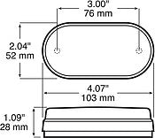 Peterson Manufacturing Red V108WR Marker Light