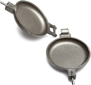 Rome's 1805 Round Pie Iron with Steel and Wood Handles