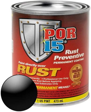 POR-15 45008 Gloss Black Rust Preventive Paint, 1 Pint