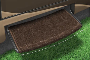 Prest-O-Fit 2-0203 Wraparound Radius RV Step Rug 22" Wide, Brown