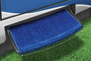 Prest-O-Fit 2-0204 Wraparound Radius RV Step Rug 22" Wide, Blue