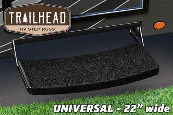 Presto-Fit 2-0223 Trailhead Universal RV Step Rug 22", Obsidian Black