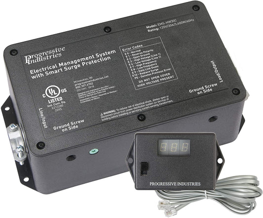 Progressive Industries EMS-HW30C Hardwired RV Surge & Electrical Protector, 30A w/Remote Display