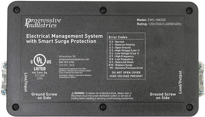 Progressive Industries EMS-HW30C Hardwired RV Surge & Electrical Protector, 30A w/Remote Display