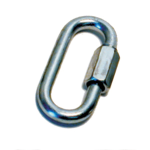 Prime Products 18-0110  Trailer Safety Chain Quick Link; D Type; Class I And Class II; 1/4 Inch Diameter Link; Galvanized Steel