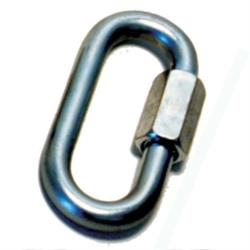 Prime Products 18-0130 Trailer Safety Chain Quick Link; D Type; 3/8 Inch Diameter Link; Galvanized Steel