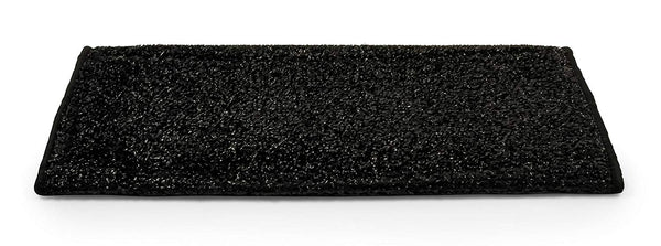 Camco 42947 RV Step Rug ( Premium Radius Wrap Around Step Rug, Turf Material (22" Wide) - Black)