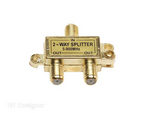 RV Designer Collection T189 in-Line Coaxial 2-Way Splitter