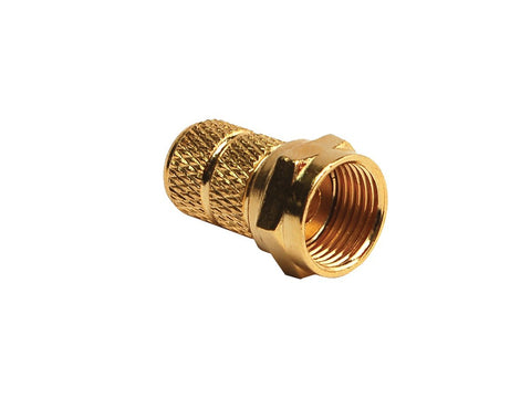 RV Designer T183, RG59-Gold Cable Connector, Twist On, 2 Per Pack