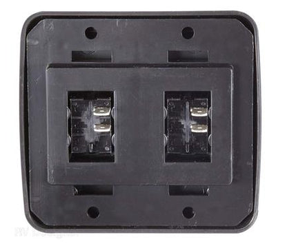 RV Designer S523 Multipurpose Switch, Black with Bezel Base