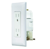 RV Designer S811, Self Contained Dual Outlet with Cover Plate, White