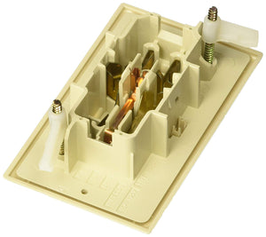 RV Designer S813, Self Contained Dual Outlet with Cover Plate, Ivory