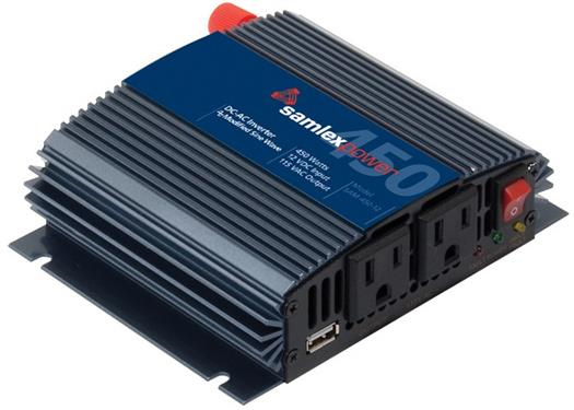 SamlexPower SAM-450-12 Sam Series 450W Modified Sine Wave Inverter with USB Charge Port