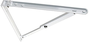 JR Products 20725 Folding Shelf Bracket - White, 12" x 12" x 16.50"
