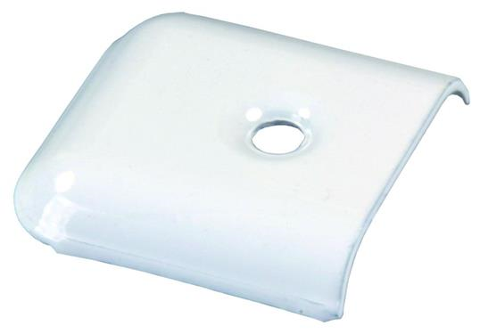 JR Products 49655 Metal Vinyl End Cap, Pack of 4 - Polar White