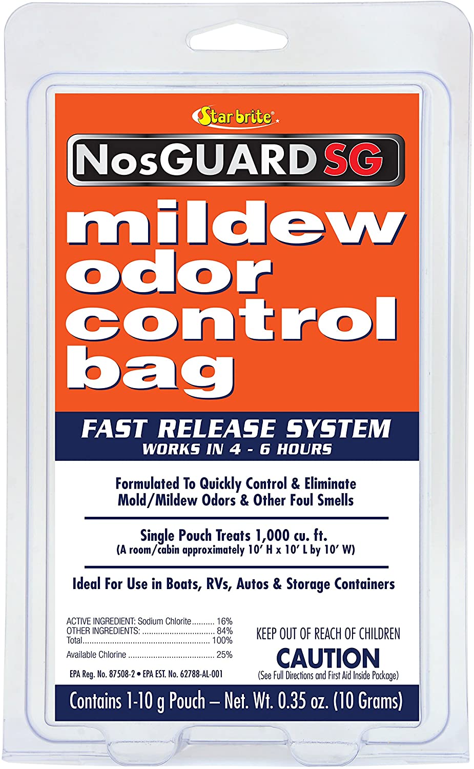 Starbrite M2DG Fast Release Mildew Odor Control Bags, 10 Grams