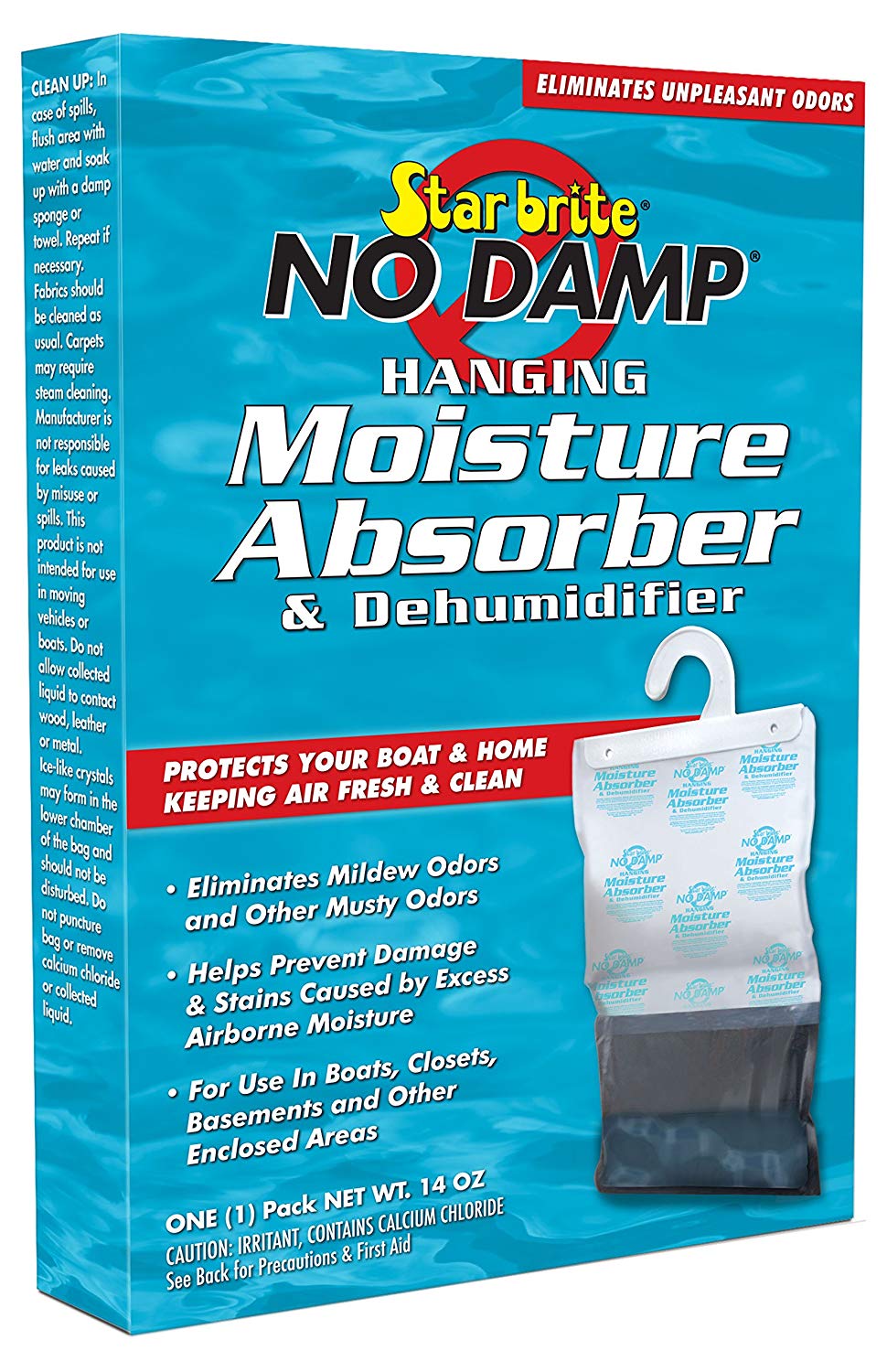 Star Brite 085470 Dehumidifier; No Damp; Granules In Hanging Bag; 14 Ounce Pack; Not Refillable