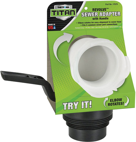 Thetford 17879 Titan™ Pemium RV Revolve™ Sewer Adapter w/Handle