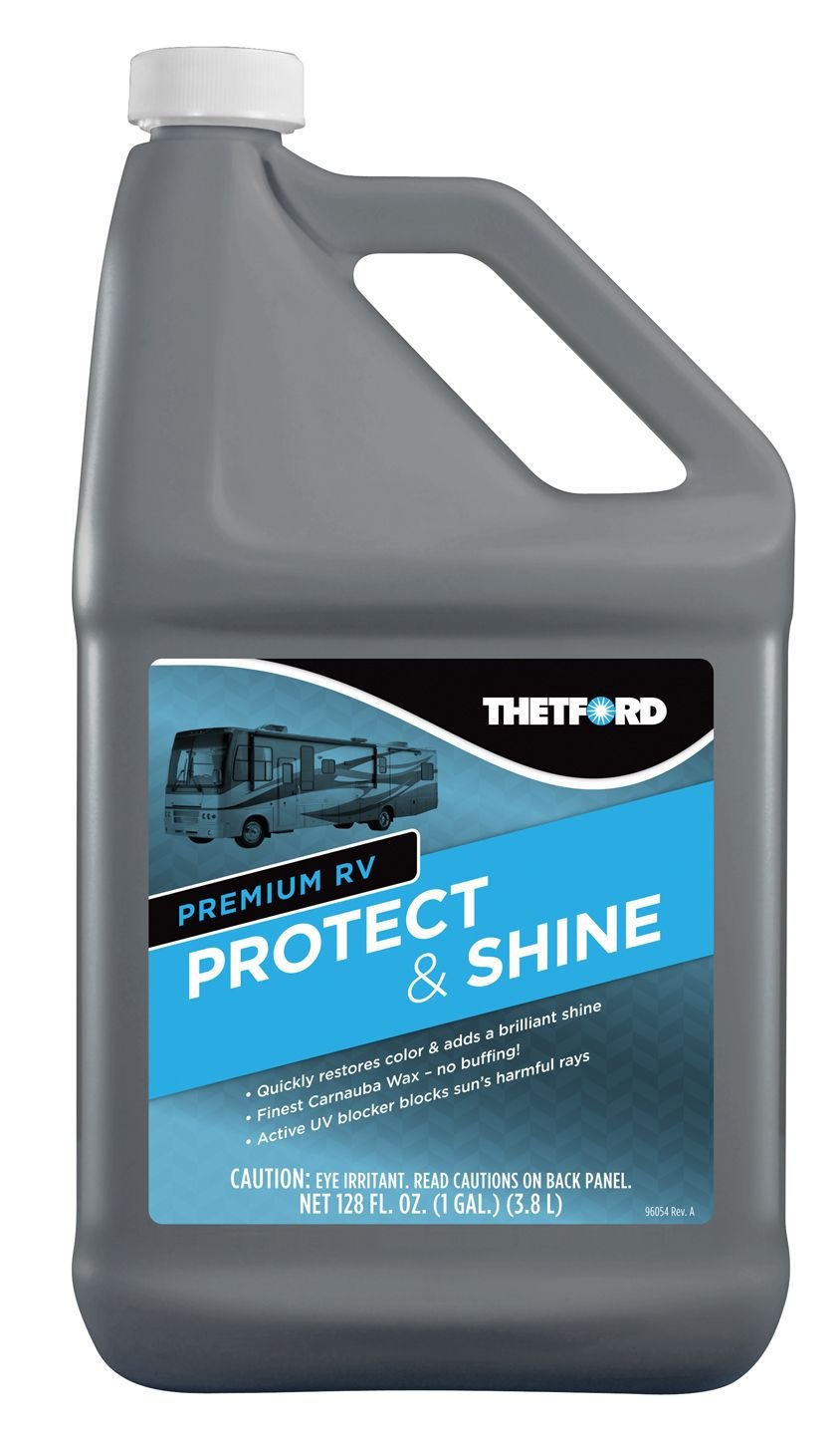 THETFORD 32756 RV Trailer Camper Protect & Shine Quick Wax 1 Gal. With Spray/Hose 